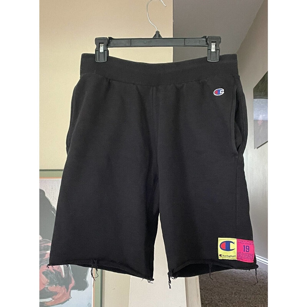 Vintage Champion Men’s Medium Reverse Weave Cut Off Shorts Drawstring Adult Size
